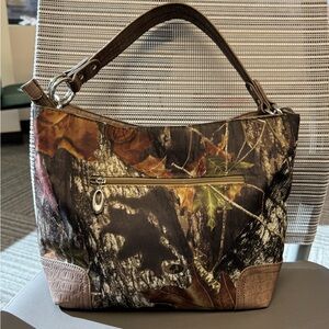 Mossy Oak Licensed Camo Camouflage Western Hobo Tote Purse Handbag